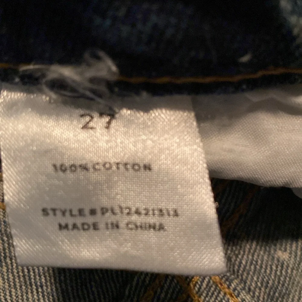 PTCL ethically friendly Indigo Tint Washed Button Fly  jean shorts size 27